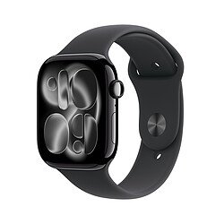 Apple Watch Series 11 GPS 46 mm Aluminium Noir de Jais Bracelet Sport Noir M/L